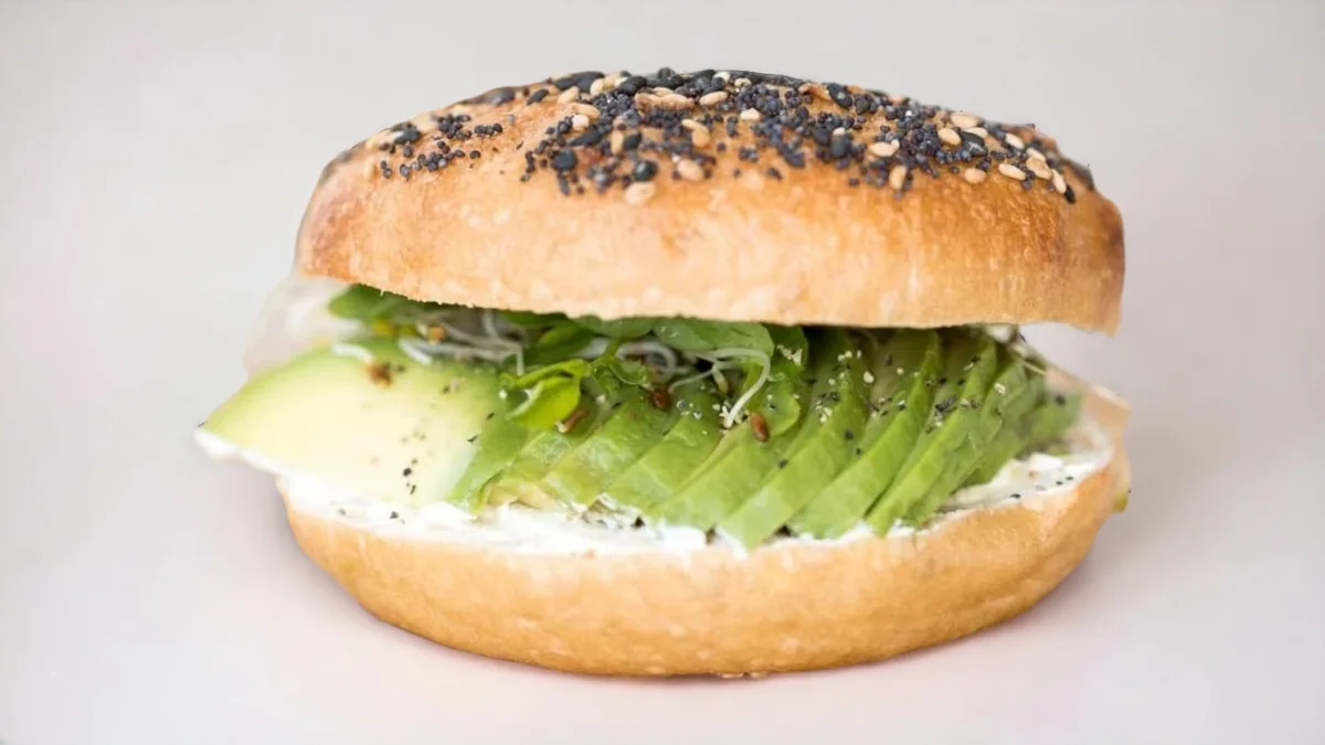 Omelet Avocado Bagel