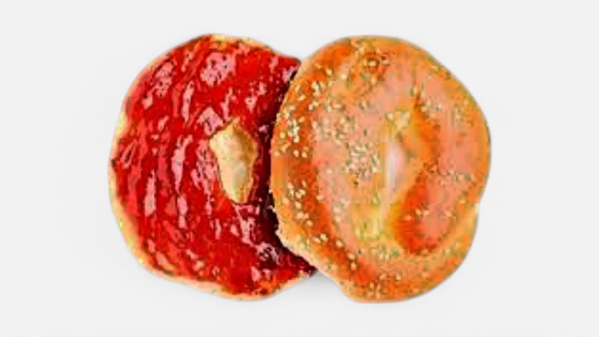Peach and Philadelphia Cream Bagel