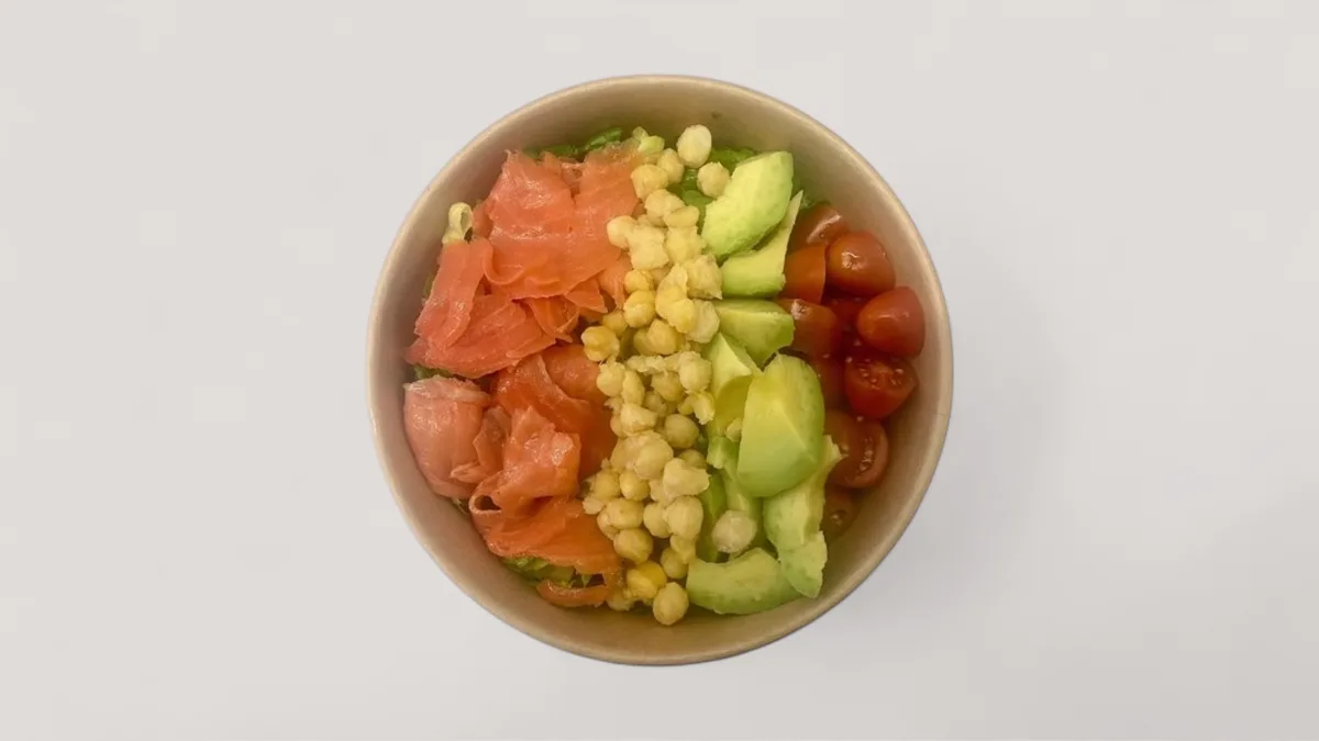 Salmon Avocado  Chickpeas Salad
