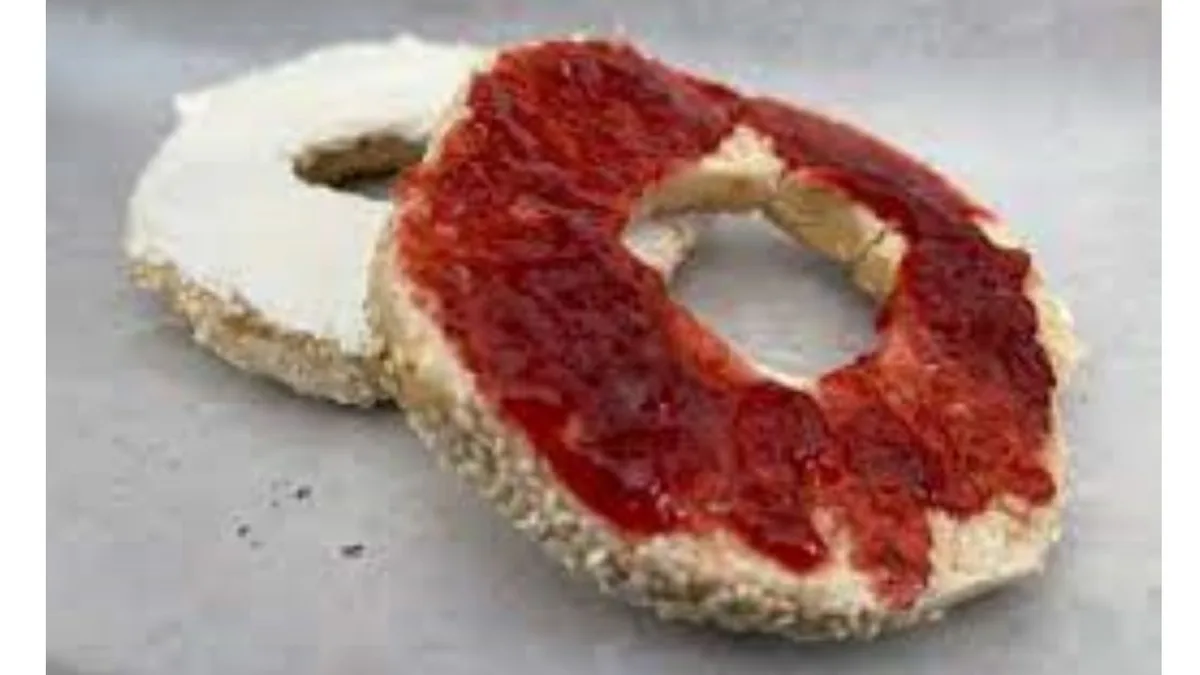 Strawberry and Philadelphia Cream Bagel