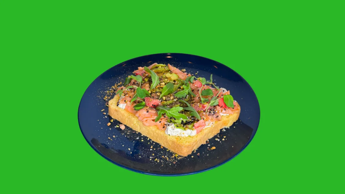 Tost z łososiem