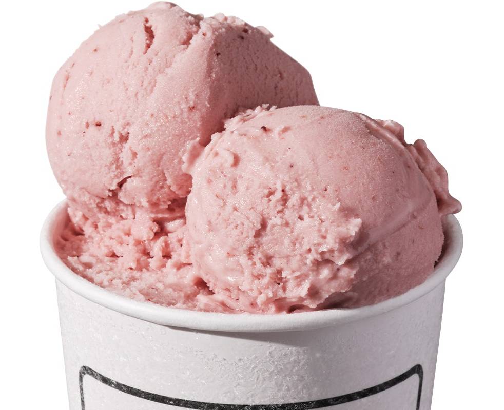 Strawberry Coconut Water Sherbet (v)