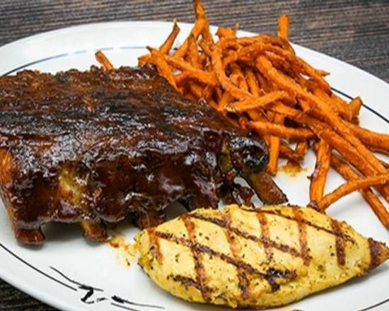 BBQ Pork Ribs and Grilled Chicken