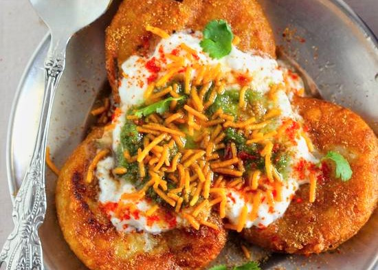 Papas Quínoa Tikki Chaat