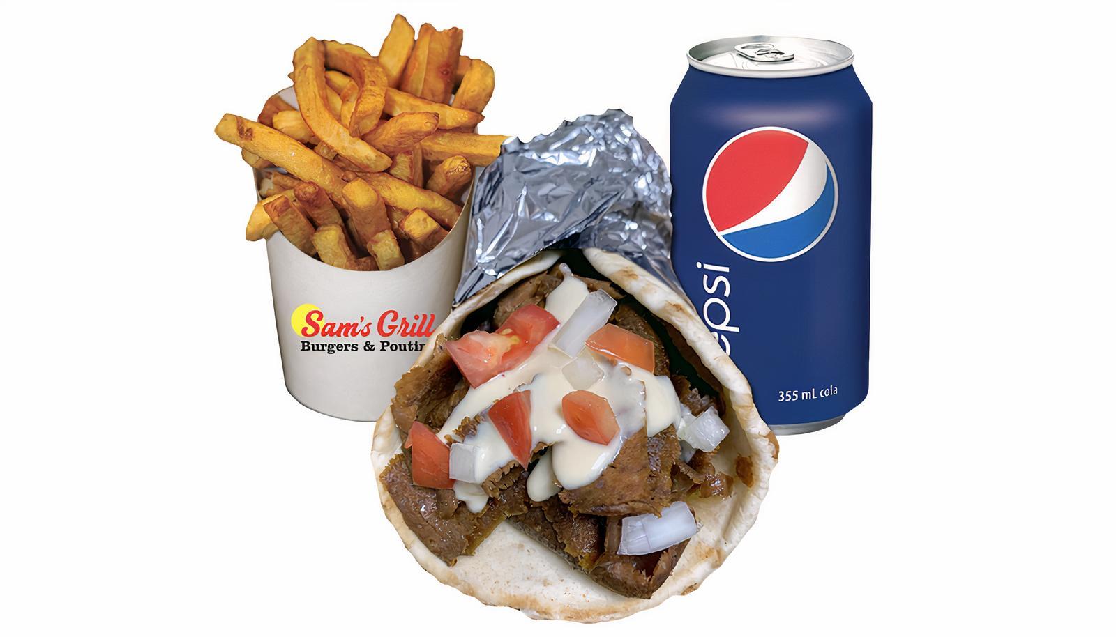 Donair Pita Fries Combo (Halal)