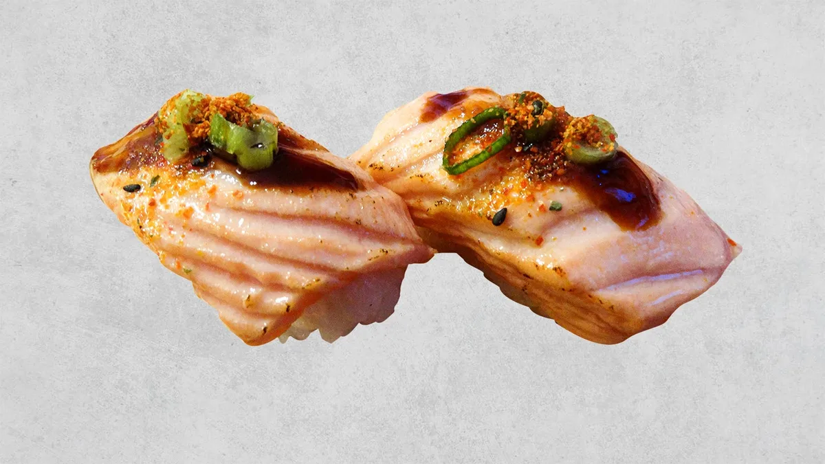 88 Lachs Teriyaki Nigiri