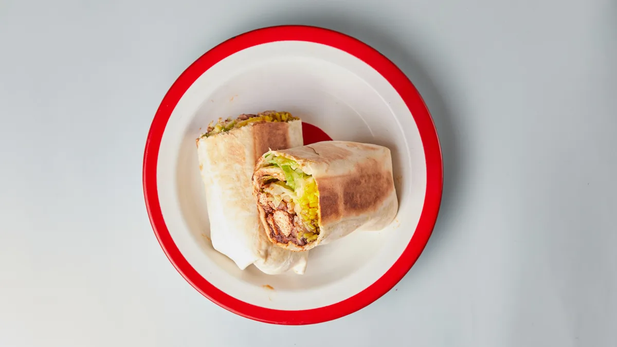 Tofu Verduras Burrito