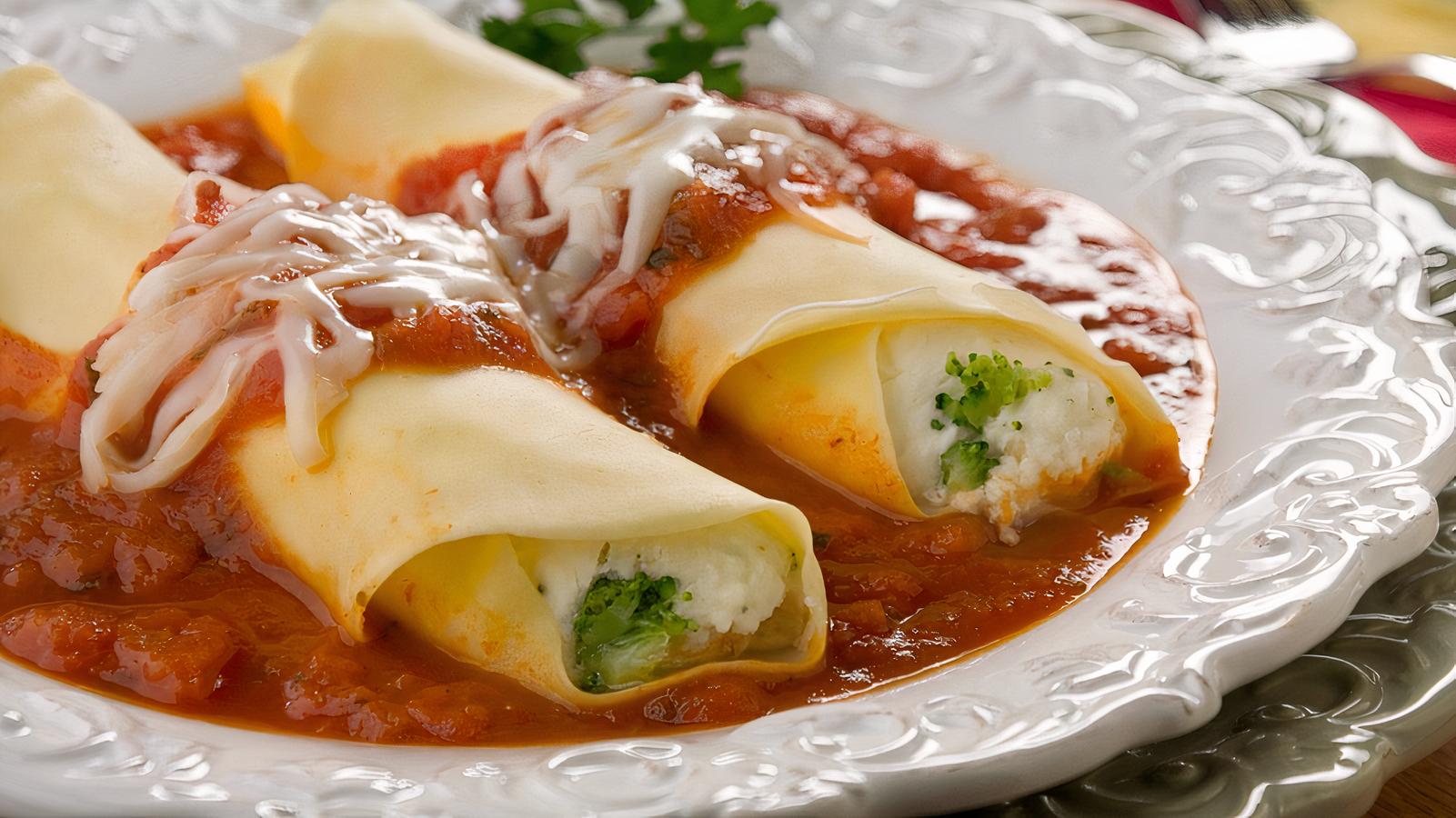 Cheese Manicotti Parmigiana