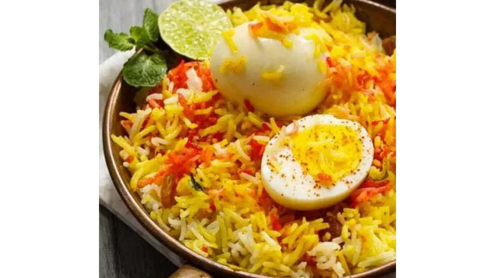 Egg Biryani with Raita