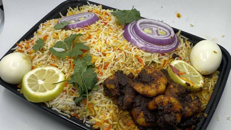 family pack Prawn fry biryani(Spicy)