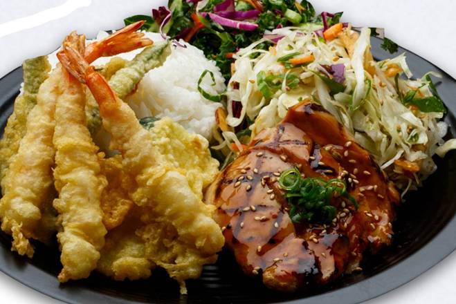 Tempura and Chicken Combo  Plate