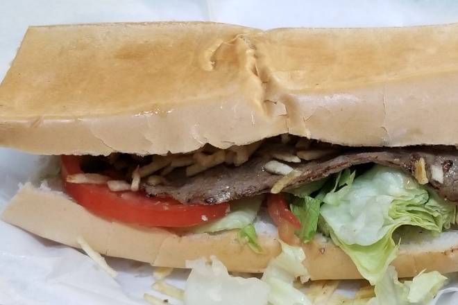 Steak Sandwich w/Ham Cheese Lettuce Tomato