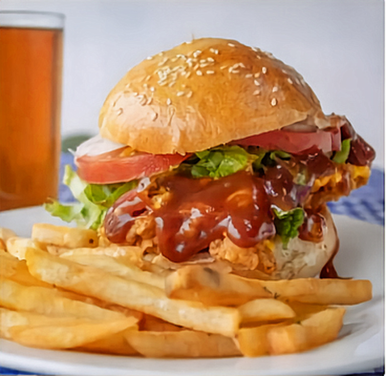 Hamburguesa de Pollo BBQ
