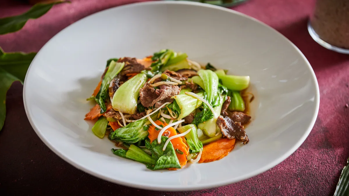 Sült pak choi - tigrisrák