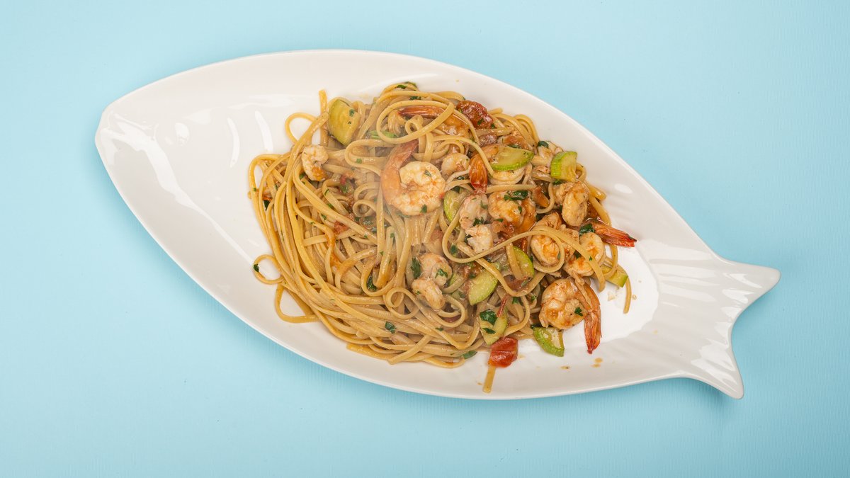 Tagliatelle with Shrimp and Zucchini