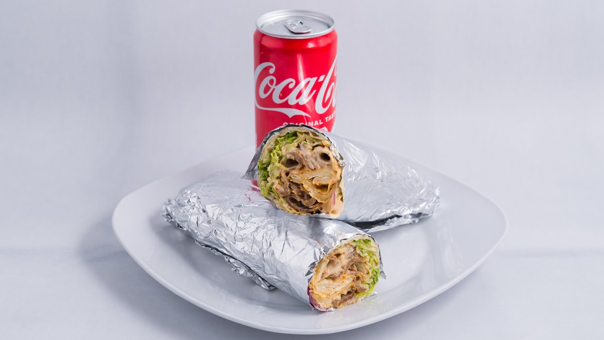 Kebab rulle + coca cola limenka 0.33l