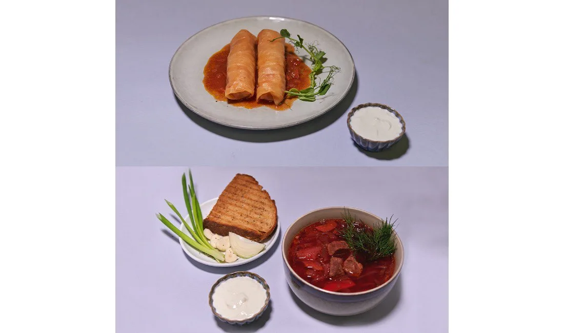 Zupa do wyboru + Gołąbki w sosie pomidorowym (2 szt.)