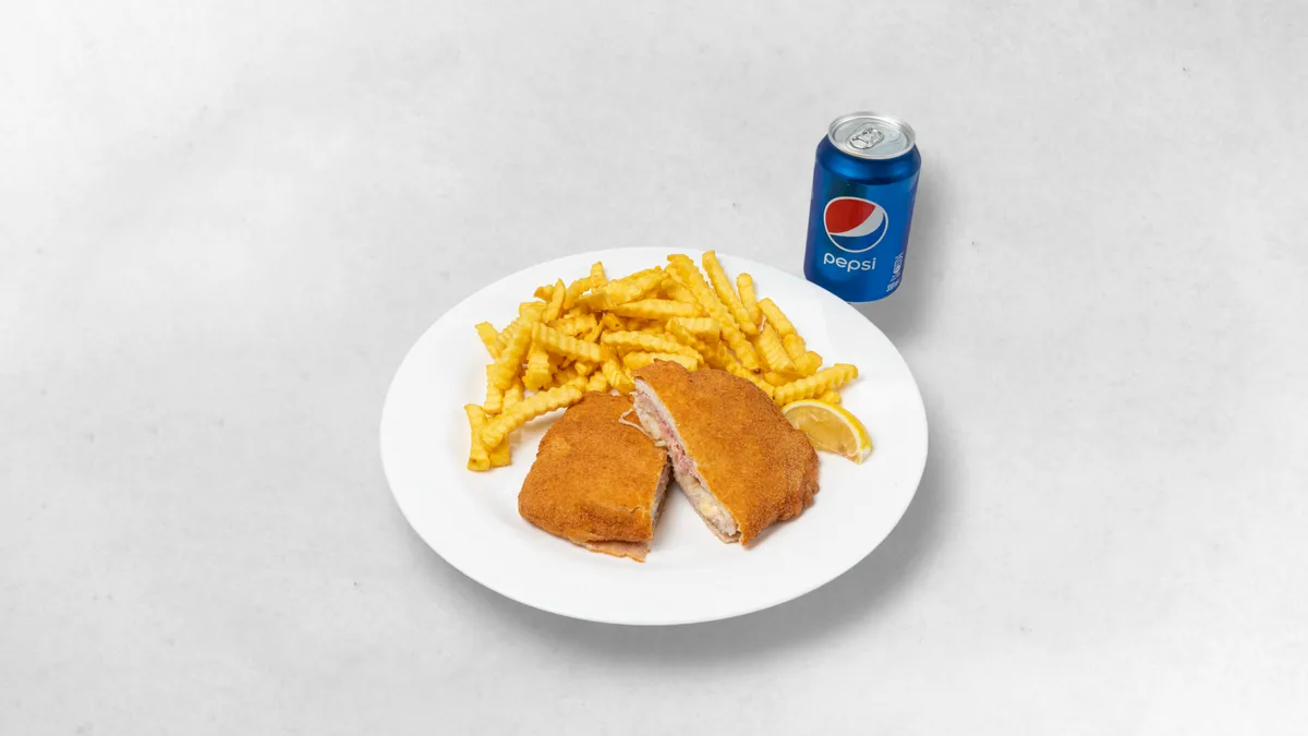 Bauern Cordon Bleu Pute Menü