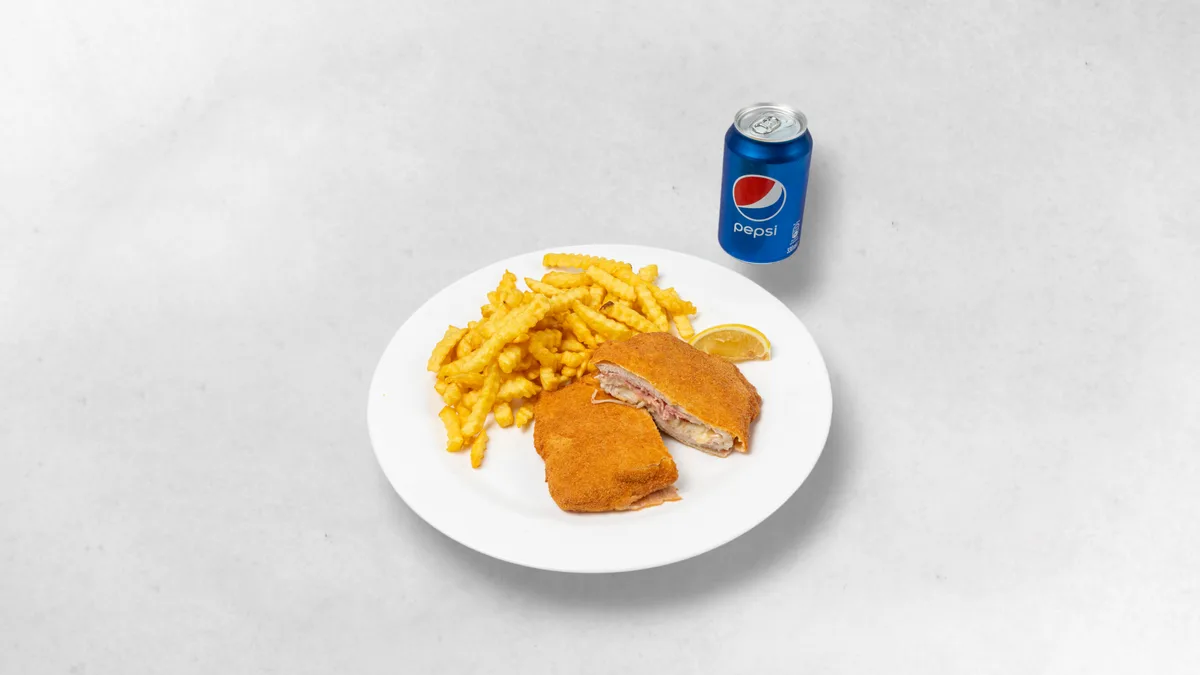 Bauern Cordon Bleu Schwein Menü