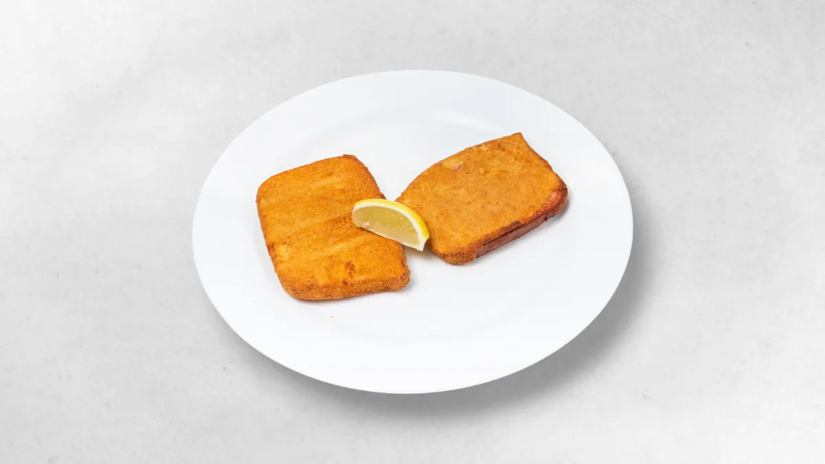 Gebackener Leberkäse