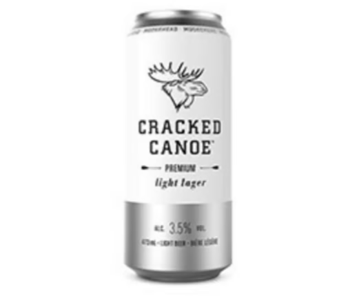 Cracked Canoe Light Lager, Individual 473mL can beer (3.5% ABV)