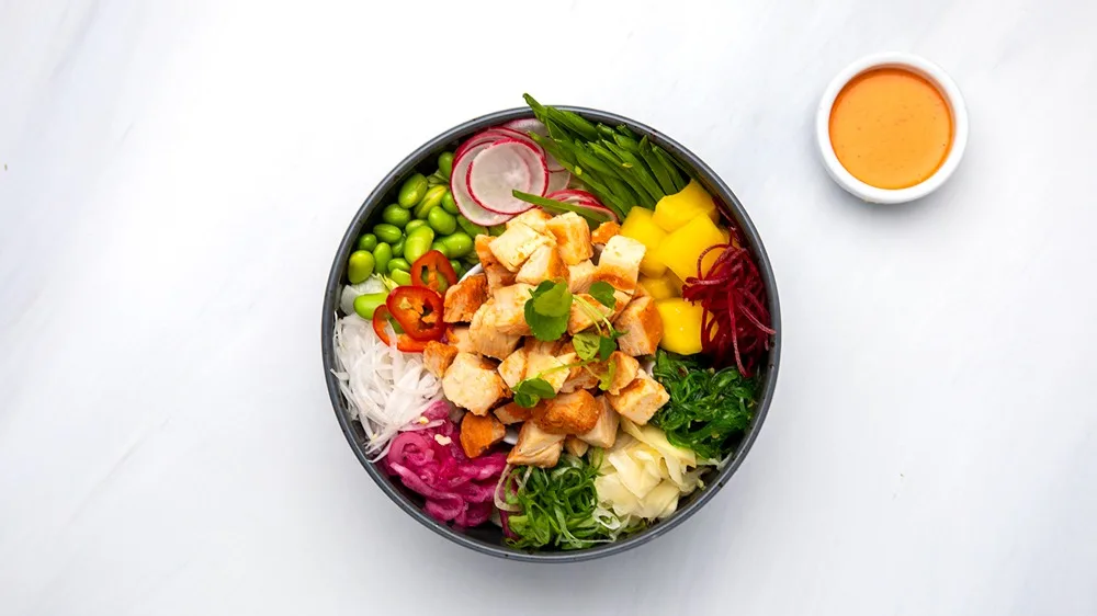 Grilled Chicken Poke Bowl