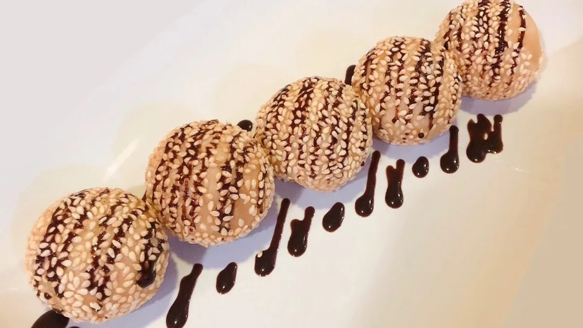 Seasame rice ball with red bean (5 db)