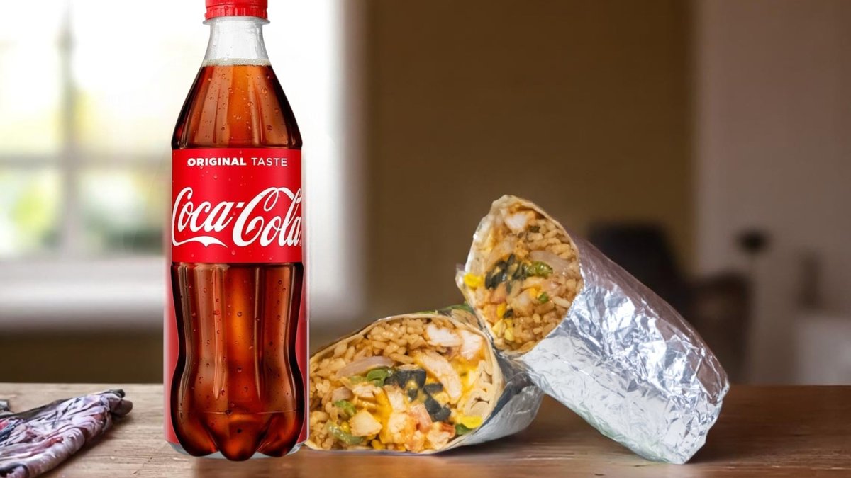 Голямо бурито с пилешко (450г) + Coca-Cola Продукт (500мл)