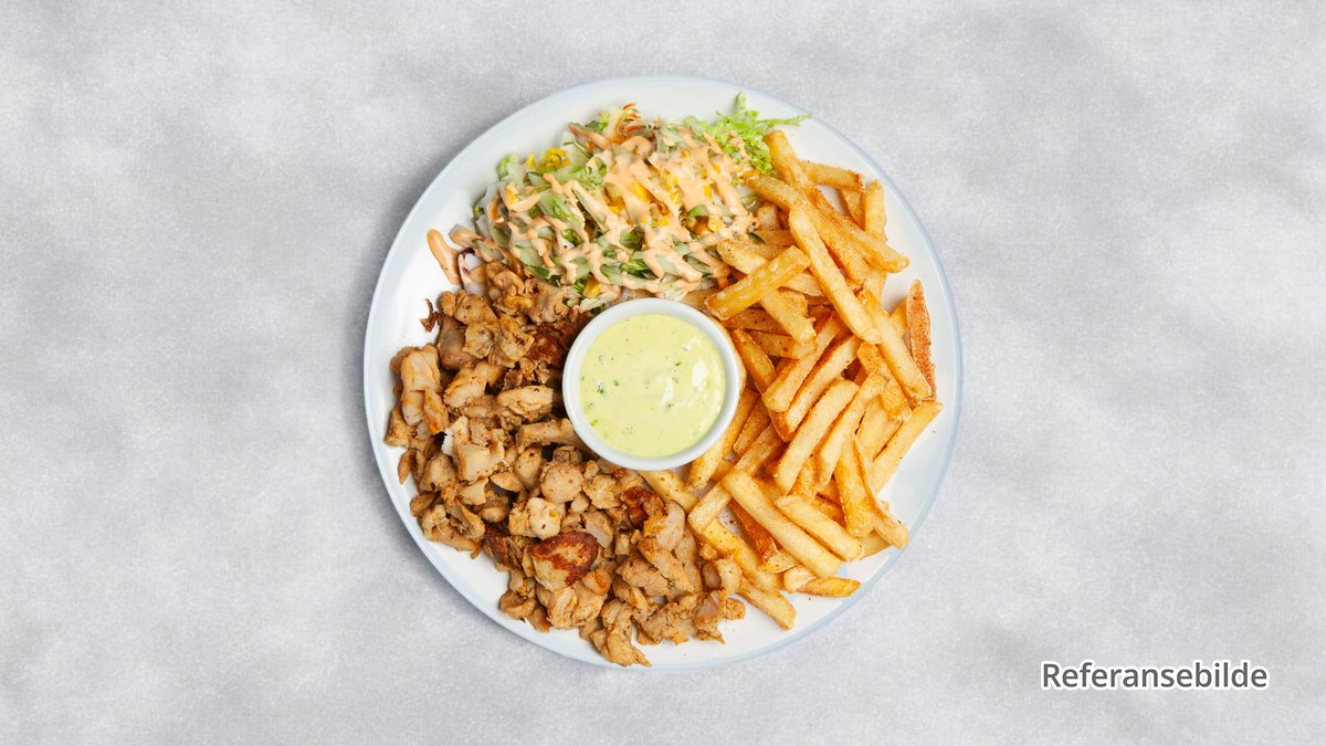 Kyllingkebab Tallerken