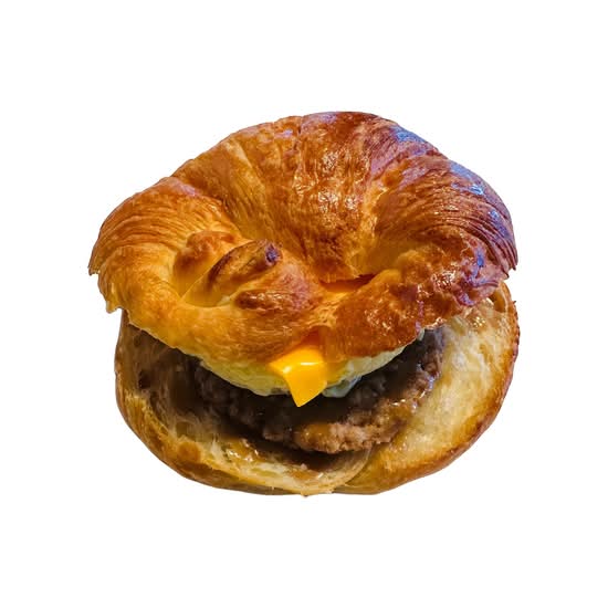 Maple Sausage Egg and Cheese Croissant