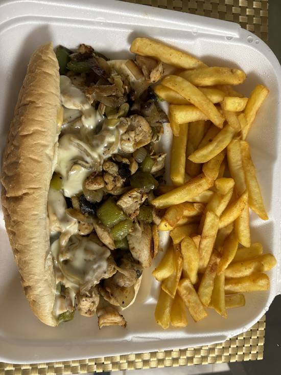 8 inch Philly chicken and fries