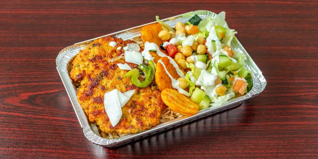 Chicken Chapli Kebab Over Rice