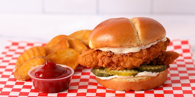 Big Clucker Chicken Sandwich and Mojos Box