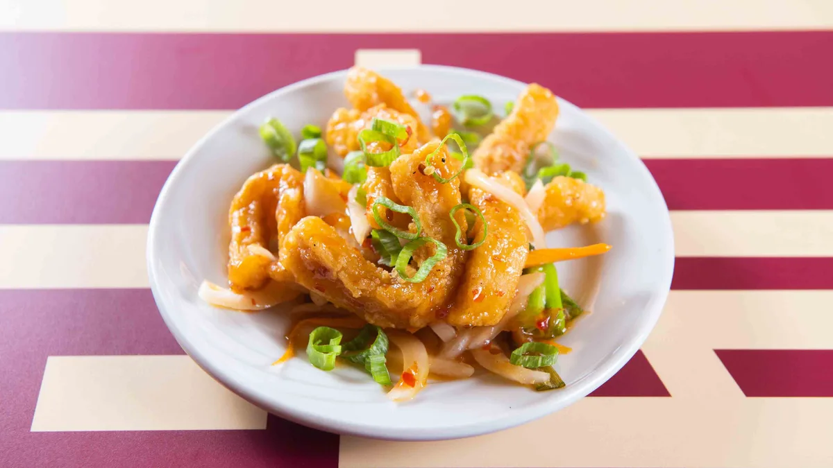 115. Breaded Squid in Sweet and Spicy Sauce Whole Portion