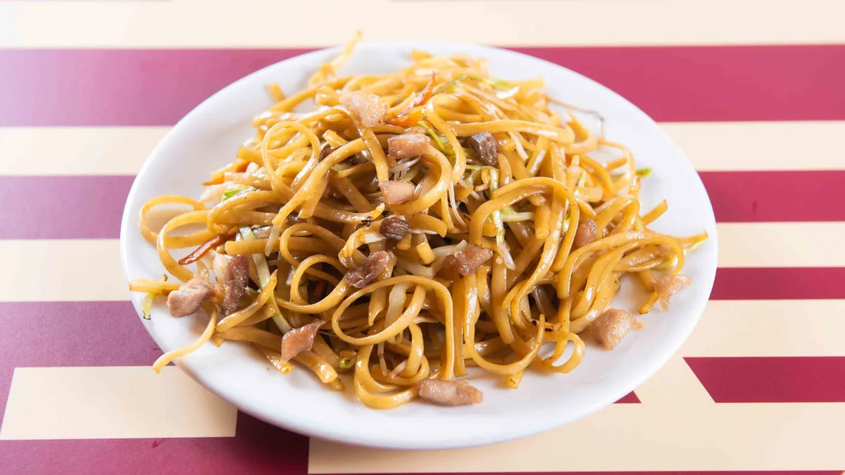 53. Pork Chow Main with Vegetables Half Portion