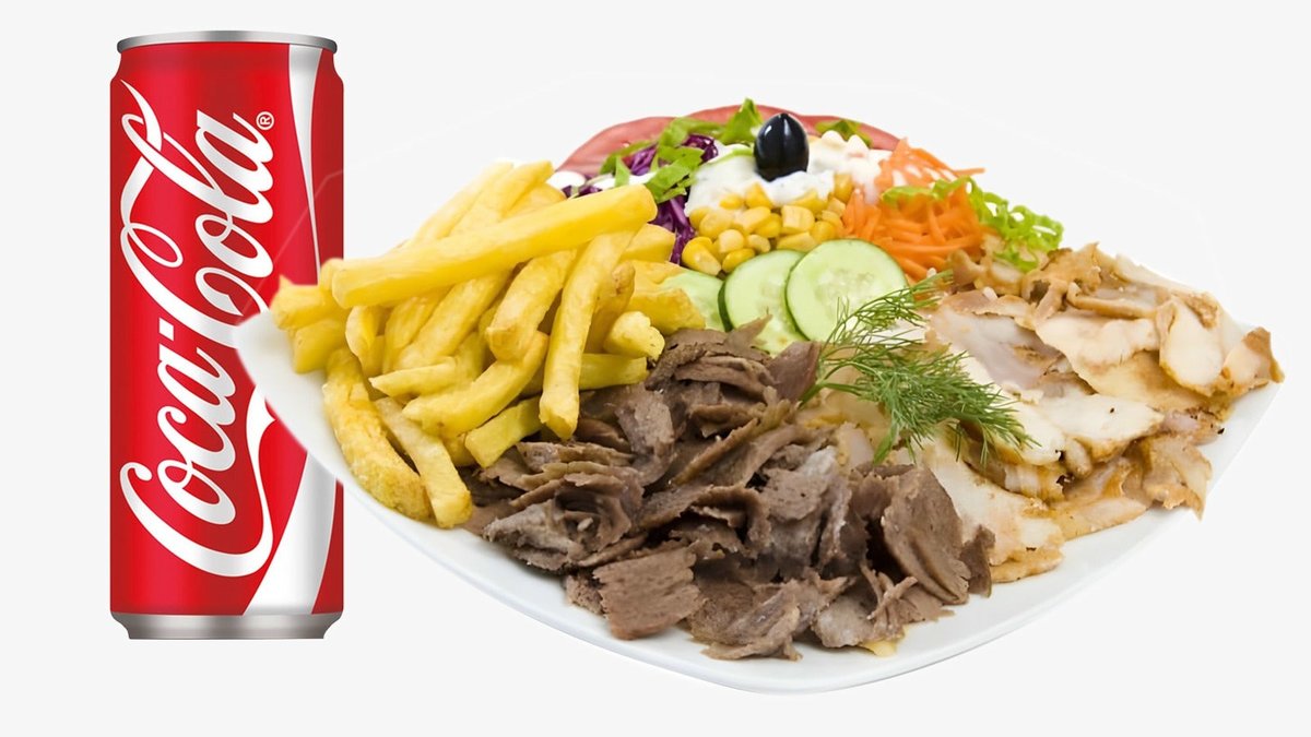 Farfurie vită + Coca-Cola