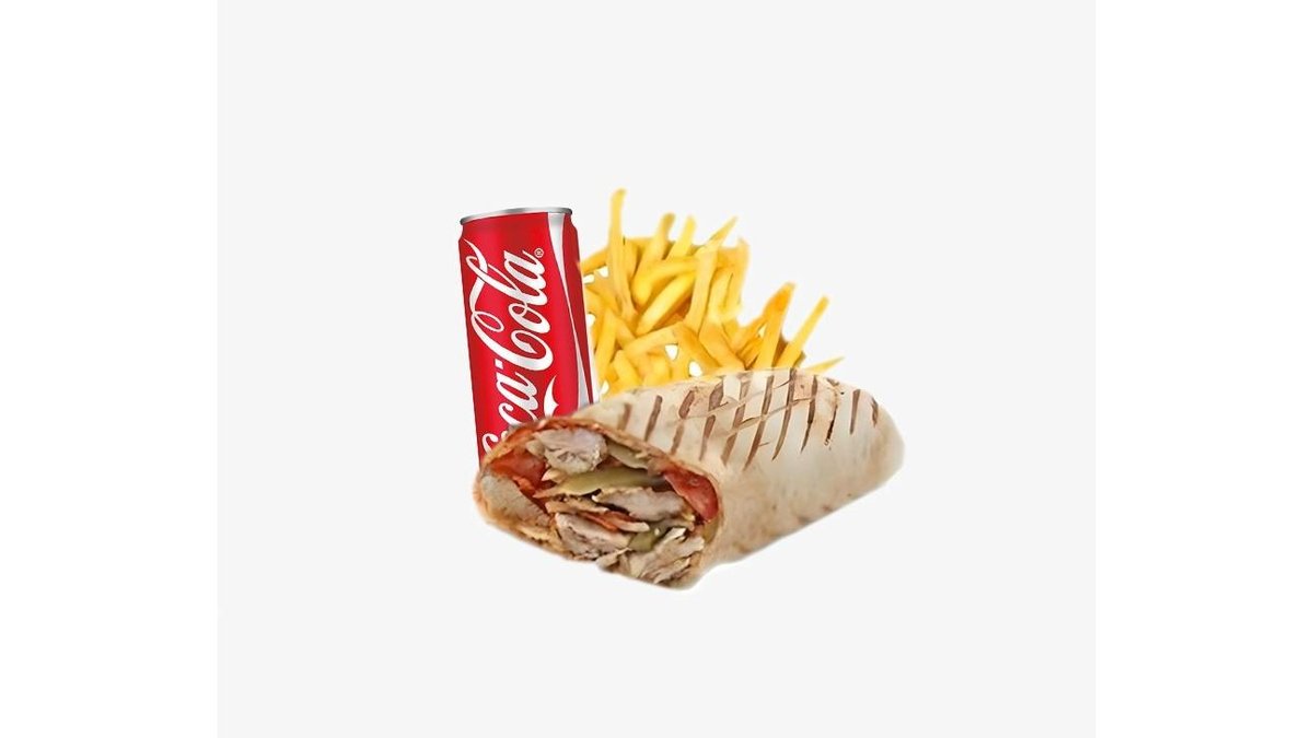 Shoarma mix  + cartofi prăjiți + Coca-Cola