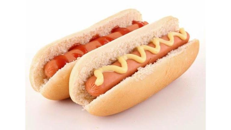 2 x hot dog de post