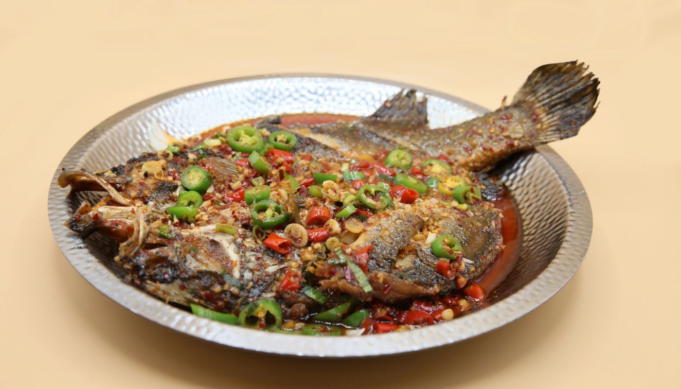 Pan-Fried Sea Bass In House Special Stinky Sauce (Extra Spicy) 臭鳜鱼🌶️🌶️🌶️