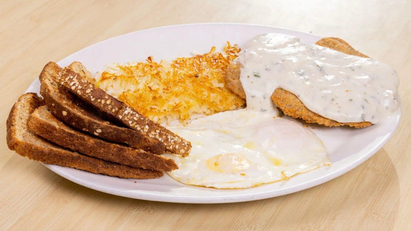 Country Fried Steak and Eggs*
