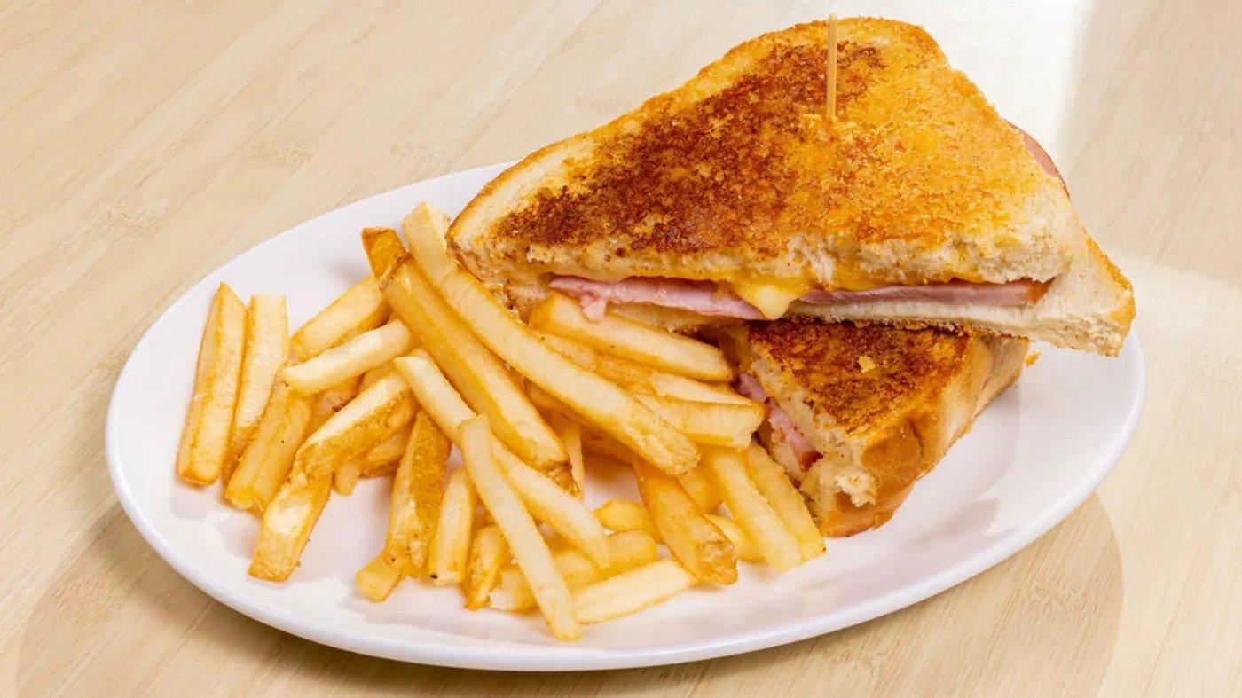 Grilled Ham and Three Cheese Melt