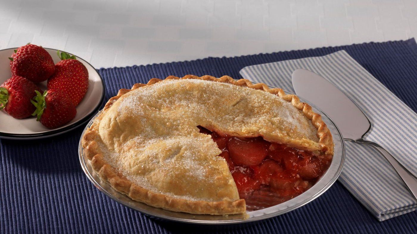 Whole Strawberry Rhubarb Pie
