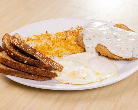 Country Fried Steak and Eggs*