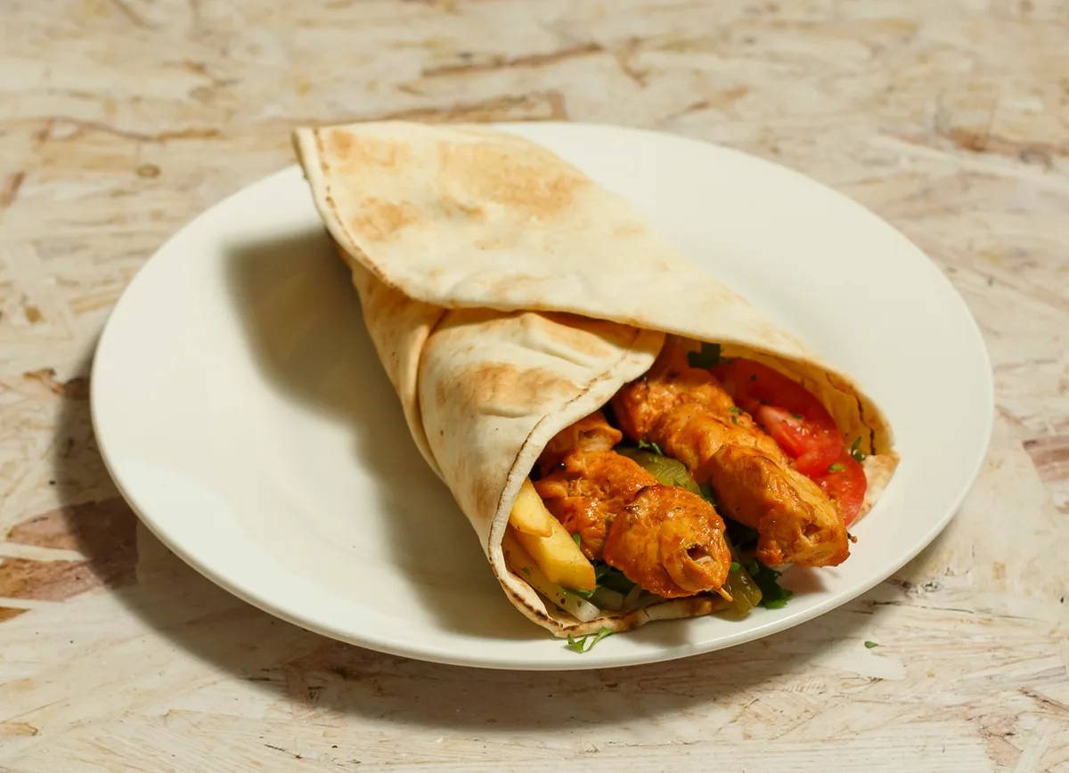 Souvlaki Chicken in Arabic Pita