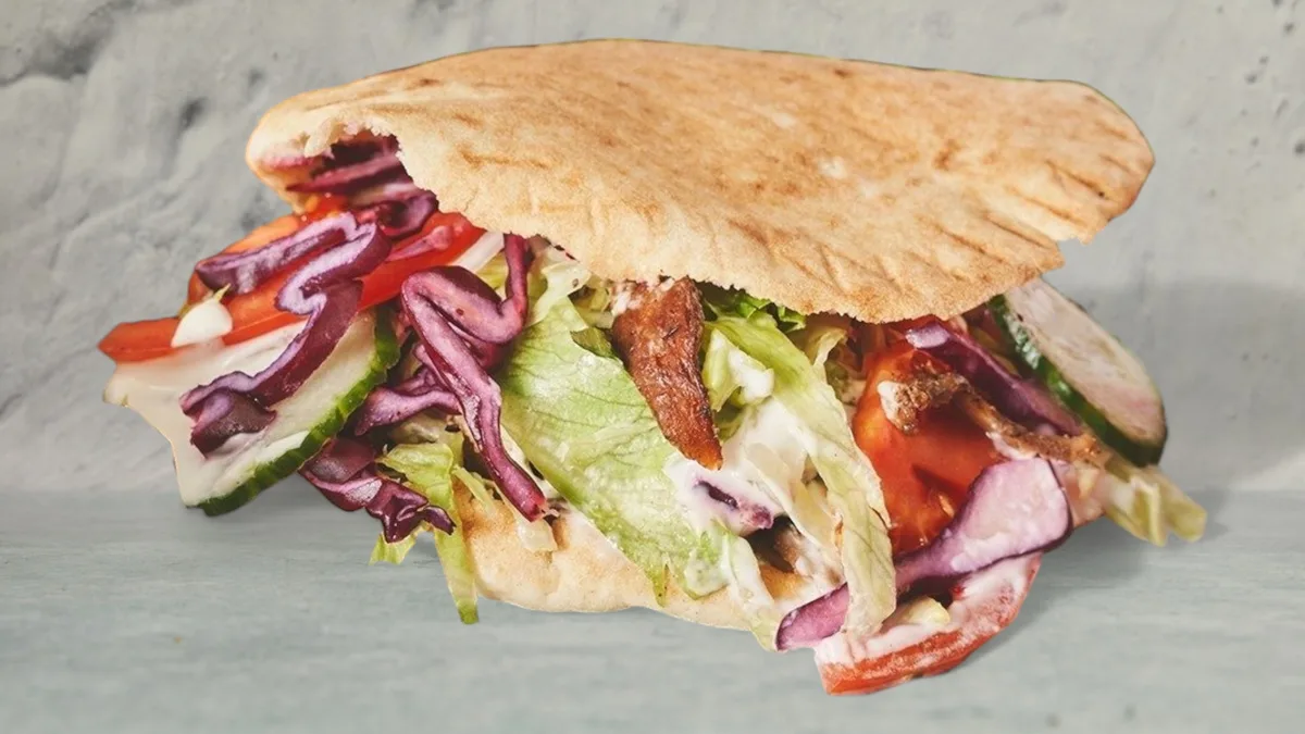 Friskbagt pita lille Menu