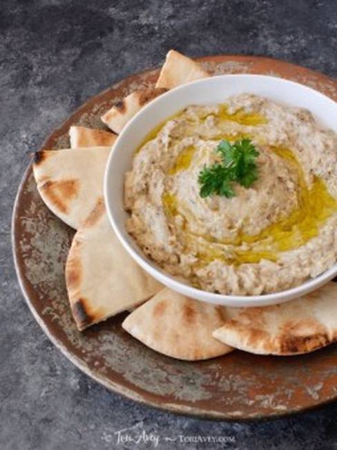Baba Ghanooj and Pita Bread