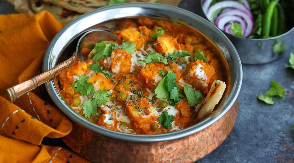 Matar paneer / Indiai sajt zöldborsóval