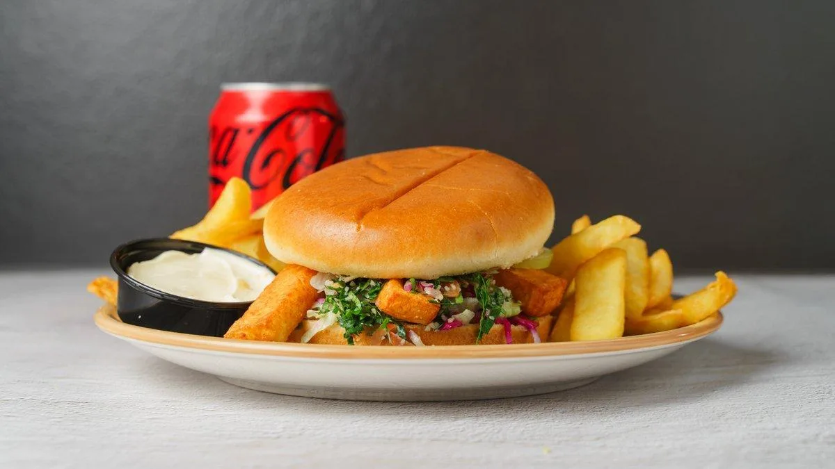 Halloumi burgermenu (V)