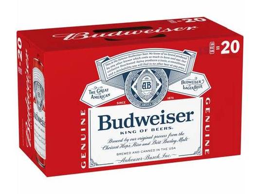 Budweiser 20pk-16oz cans