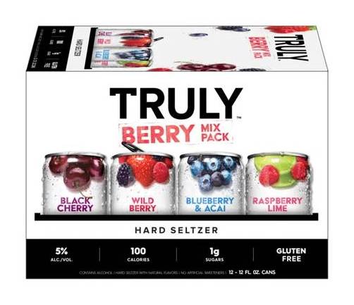 Truly Hard Seltzer Berry Variety Pack, 12pk-12oz cans